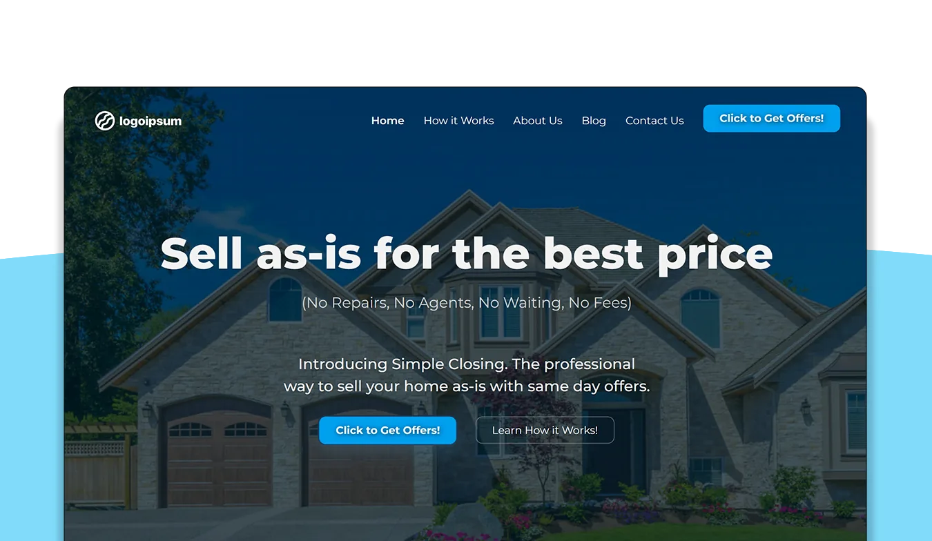 Real estate template website preview