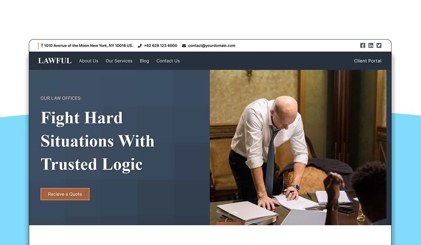 Law Firm template website preview